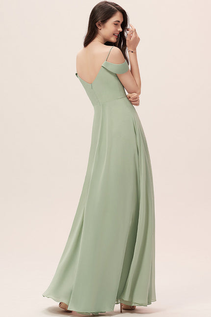 Robe Trapèze Longue Beige Élégante - gallery 1
