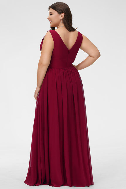 Robe Trapèze Longue Beige Élégante - gallery 7