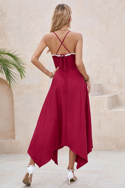 Robe Trapèze Maxi Bordeaux Chic - gallery 4
