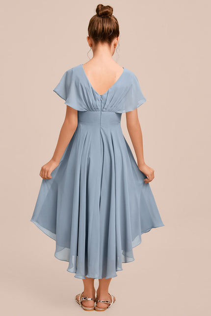 Robe Trapèze Bleu Nuit Flottant - gallery 6
