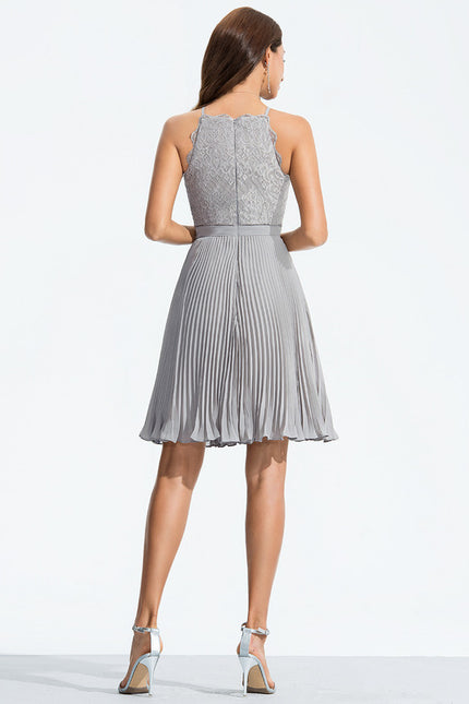 Robe Trapèze Lueur Grise Élégante - gallery 1