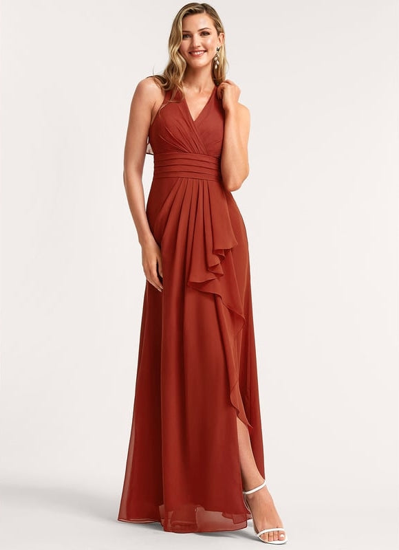 Robe Trapèze Mousseline Fendue