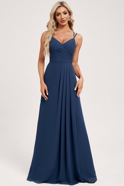 Robe Trapèze Longue Beige Élégante - gallery 1