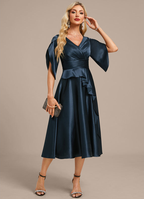 Robe Trapèze Vaporeuse Émeraude - gallery 4