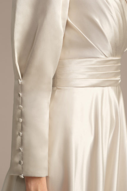Robe Trapèze Lueur Satinée - gallery 8