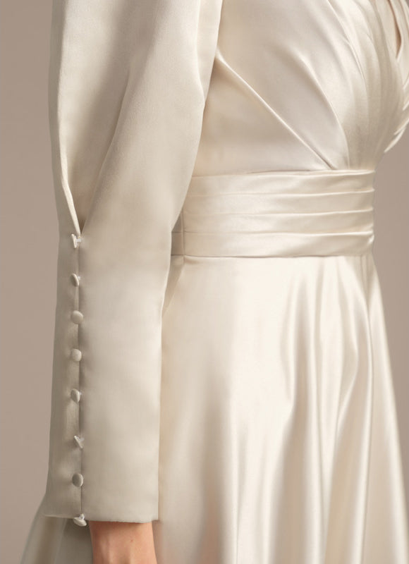 Robe Trapèze Lueur Satinée - gallery 8