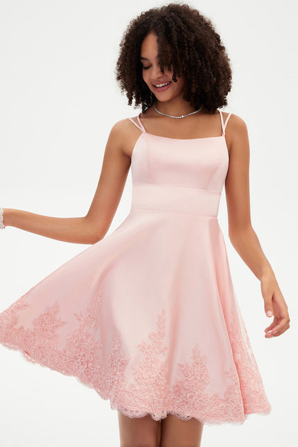 Robe Trapèze Rosée Enchantée