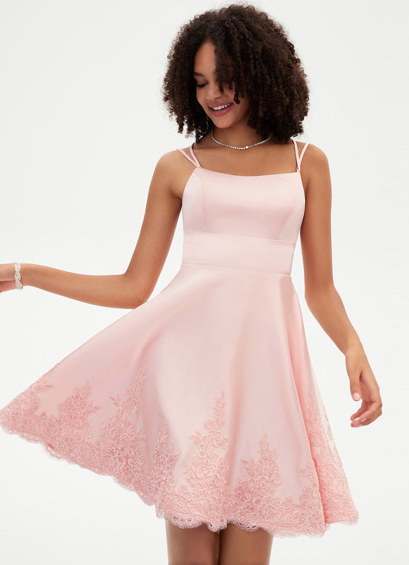Robe Trapèze Rosée Enchantée