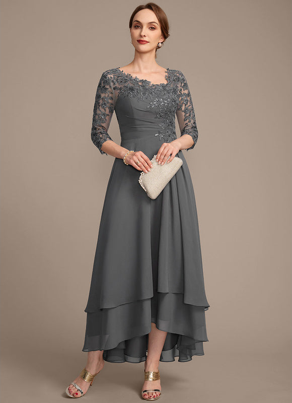 Robe Trapèze Gris Élégant