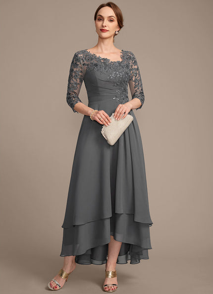 Robe Trapèze Gris Élégant
