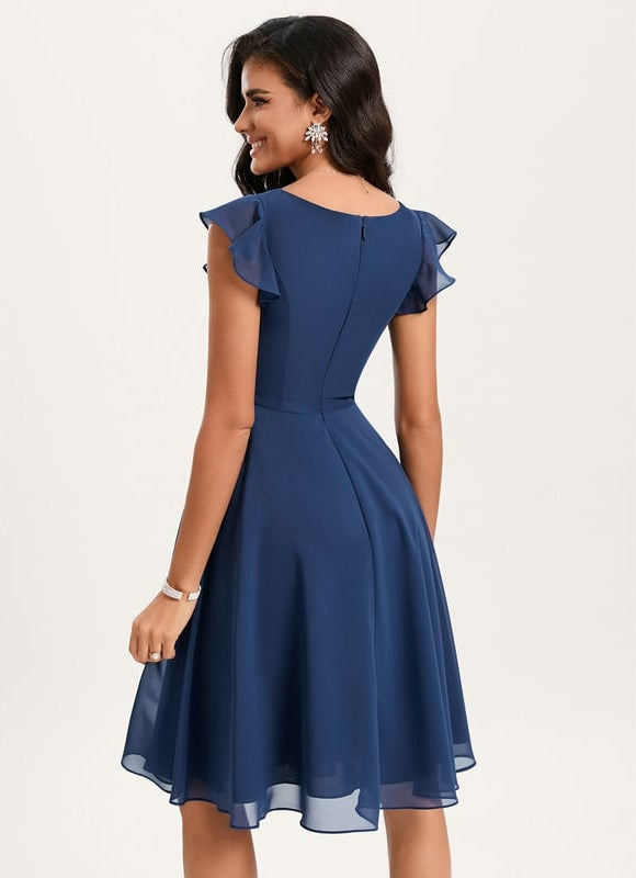 Robe Trapèze Émeraude Volante - gallery 3