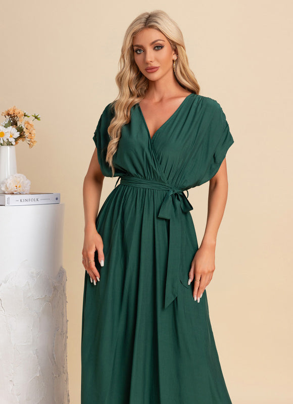 Robe Trapèze Maxi Vert Serein - gallery 6