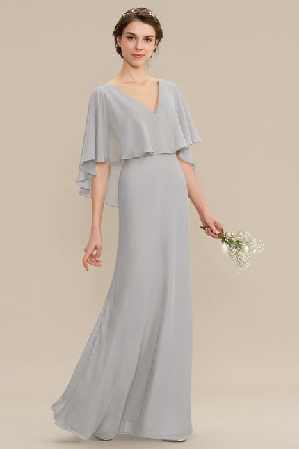 Robe Trapèze Gris Flottant - gallery 7