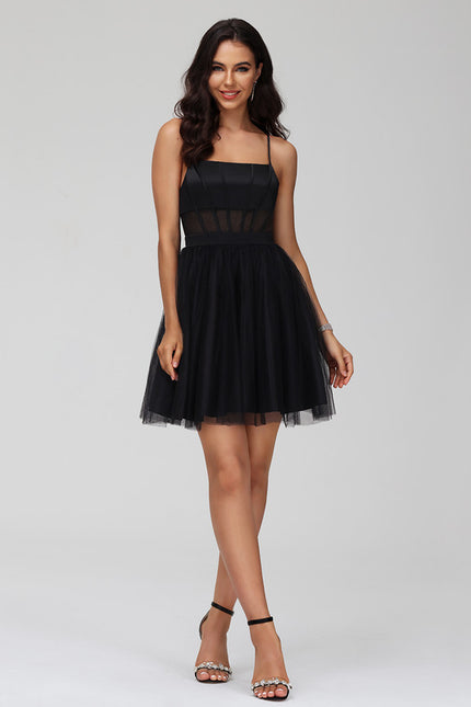 Robe Trapèze Ébène Étoilée - gallery 4