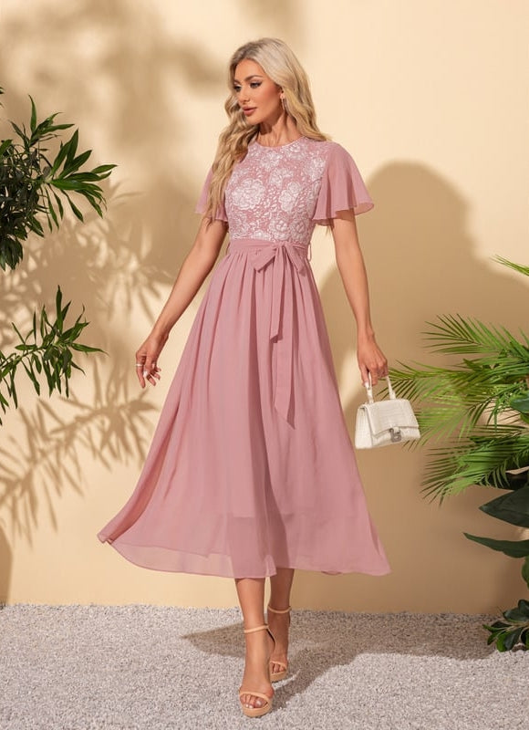 Robe Trapèze Roseau Éthéré - gallery 2