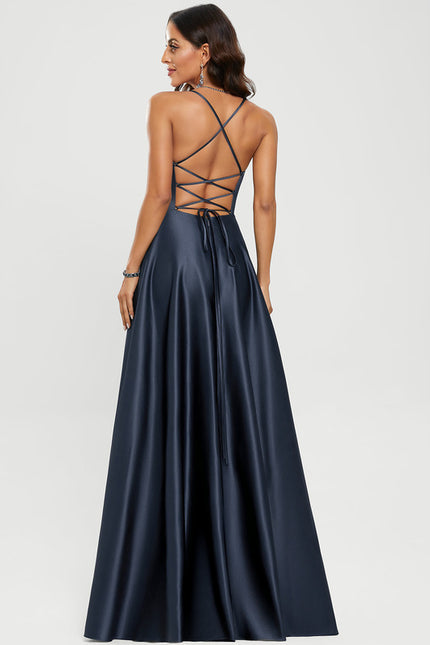 Robe Trapèze Éclat Satiné Doré - gallery 4