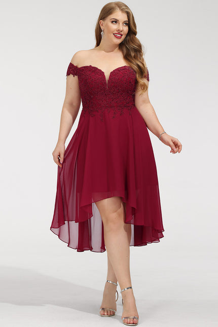Robe Trapèze Asymétrique Velours - gallery 6
