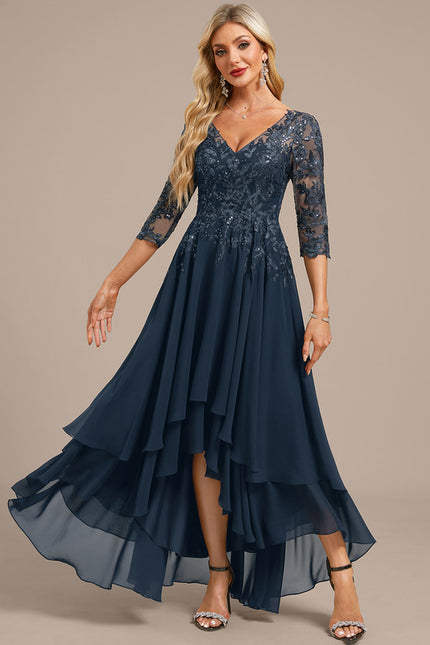 Robe Trapèze Asymétrique Dentelle