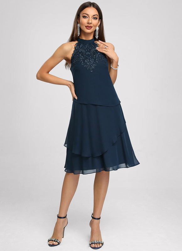 Robe Trapèze Nuit Émeraude - gallery 3