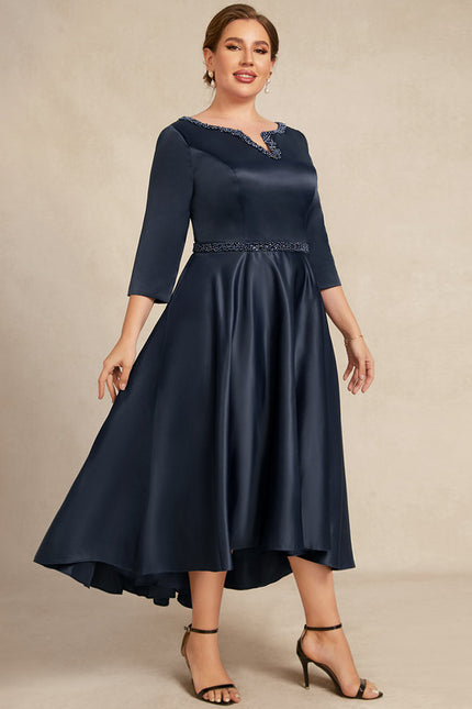 Robe Trapèze Élégance Saphir - gallery 5