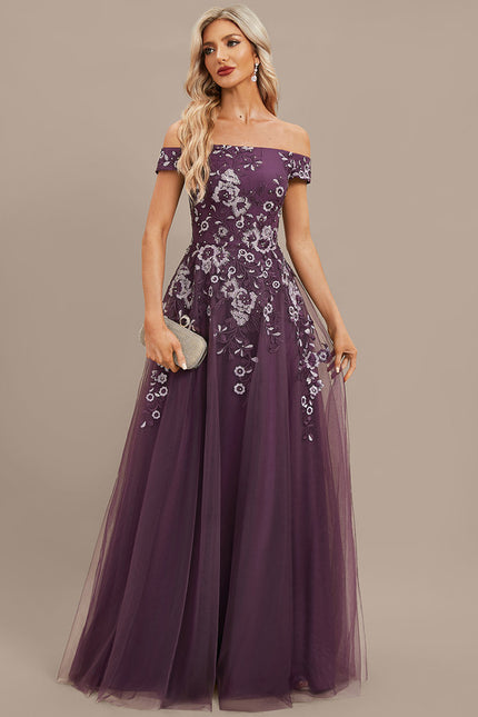 Robe Trapèze Satin Orchidée - gallery 4
