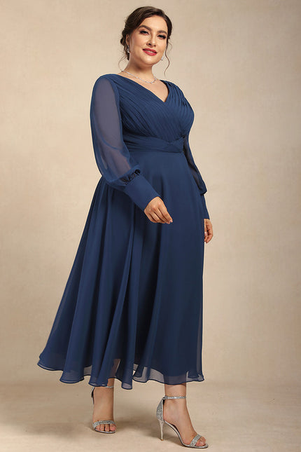Robe Trapèze Chiffon Élégante - gallery 8