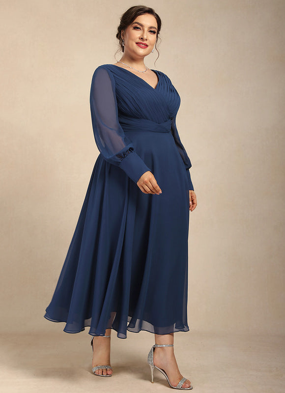 Robe Trapèze Chiffon Élégante - gallery 8