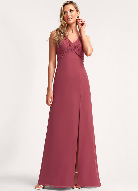 Robe Trapèze Longue Beige Élégante