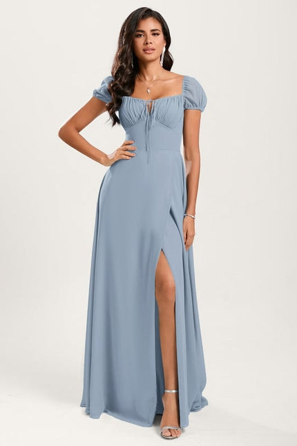 Robe Trapèze Flottante Aqua - gallery 2