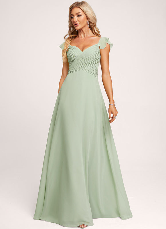 Robe Trapèze Mousseline Fendue - gallery 3