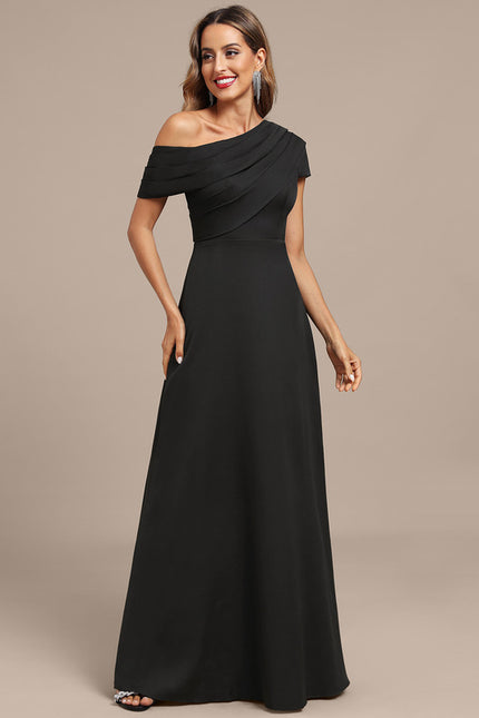 Robe Trapèze Noire Élégante - gallery 4