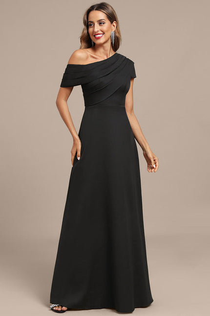 Robe Trapèze Noire Élégante - gallery 4