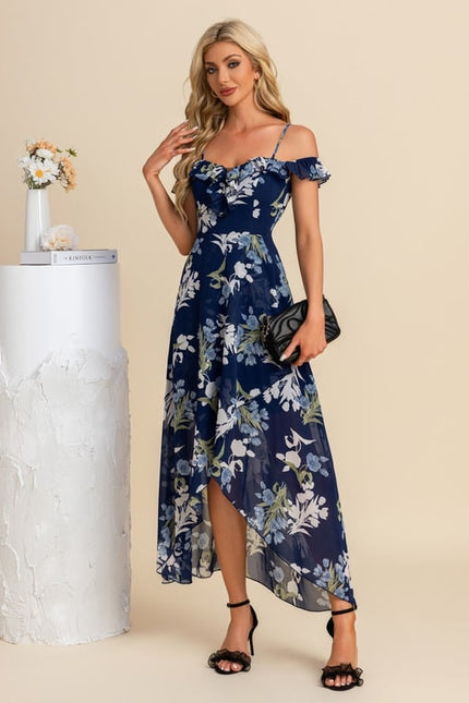 Robe Trapèze Florale Élégante - gallery 9