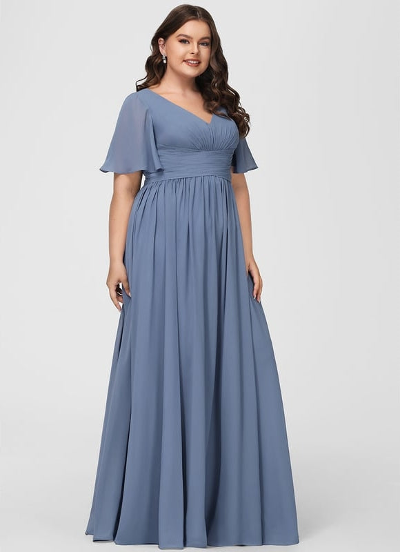 Robe Trapèze Mousseline Fendue - gallery 6