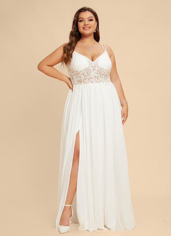 Robe Trapèze Blanche Dentelle Et Perles - gallery 5