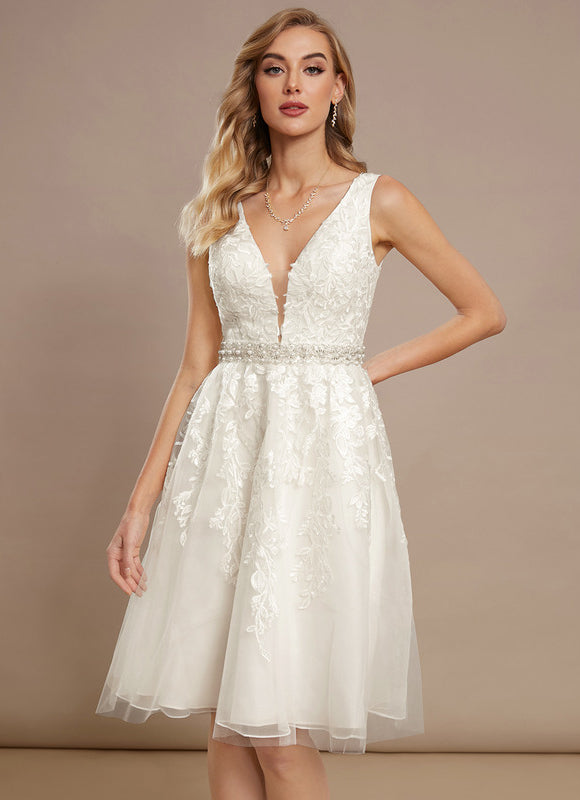 Robe Trapèze Élégance Tulle Satiné - gallery 1