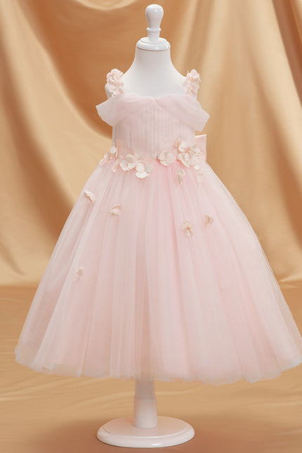 Robe Trapèze Rose Pastel À Fleurs 3D - gallery 8
