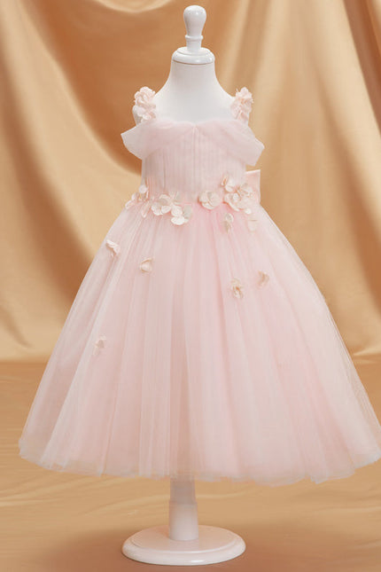 Robe Trapèze Rose Pastel À Fleurs 3D - gallery 8