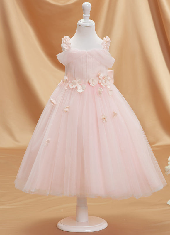 Robe Trapèze Rose Pastel À Fleurs 3D - gallery 8