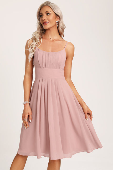 Robe Trapèze Élégance Rose - gallery 5
