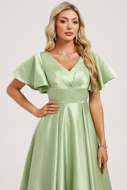 Robe Trapèze Vert Pastel Chic - gallery 3