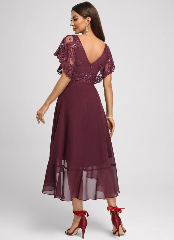 Robe Trapèze Velours Ambré - gallery 4