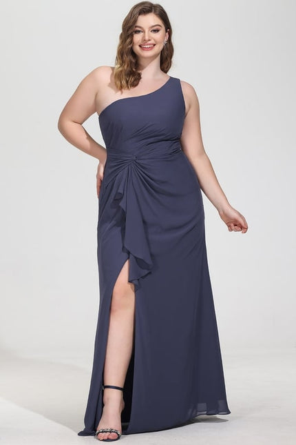 Robe Trapèze Asymétrique Beige - gallery 6