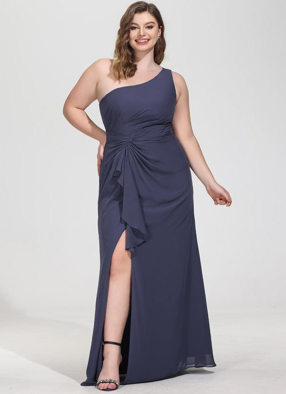 Robe Trapèze Asymétrique Beige - gallery 6