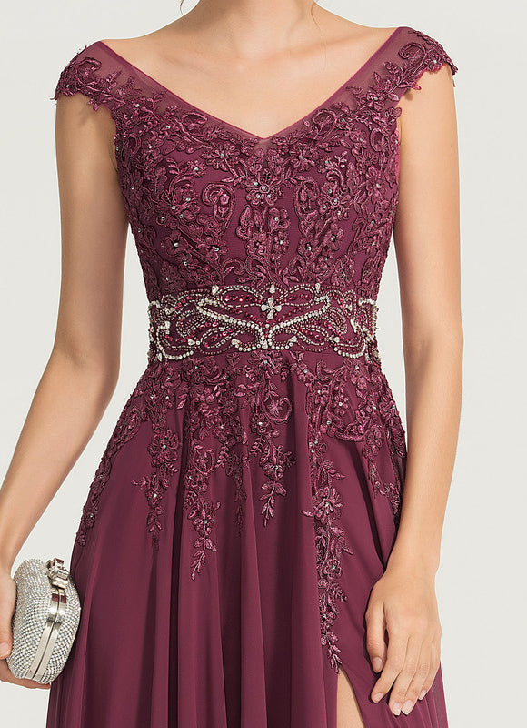 Robe Trapèze Aubergine Élégante - gallery 7
