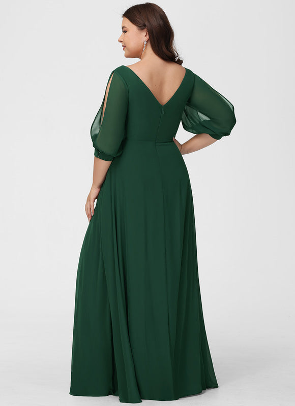 Robe Trapèze Mousseline Fendue - gallery 9