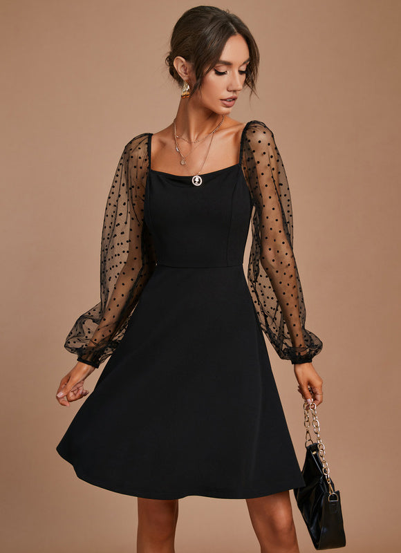 Robe Trapèze Couture Transparente