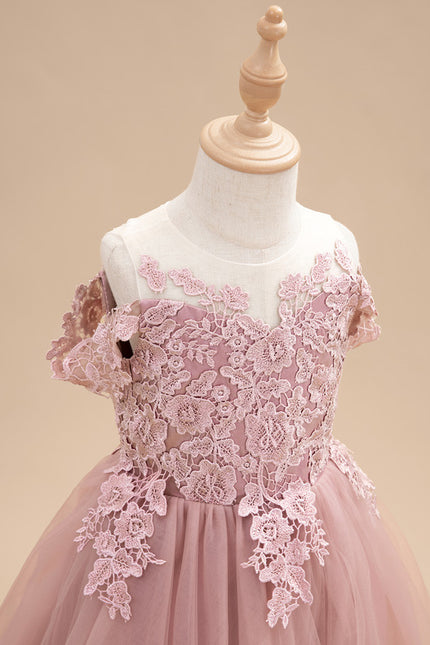 Robe Trapèze Rose Éthérée - gallery 6