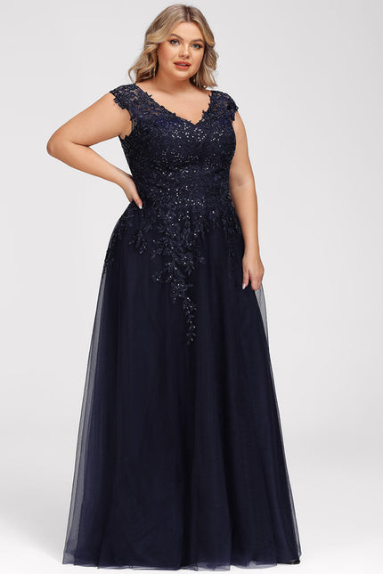 Robe Trapèze Élégance Grise Tulle - gallery 8