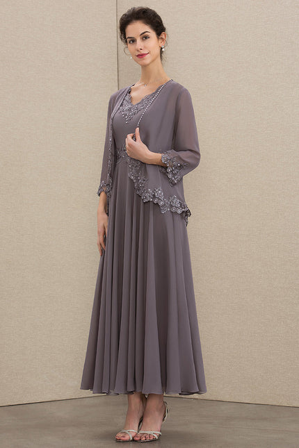 Robe Trapèze Chic Mousseline Sophistiquée - gallery 3
